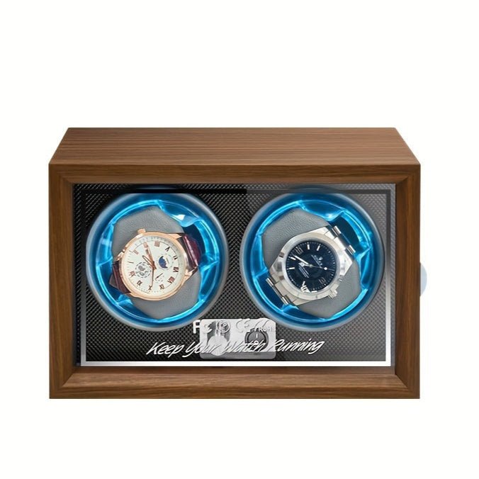 Luno Wooden Double Watch Winder - WatchMatic