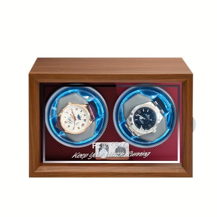 Luno Wooden Double Watch Winder - WatchMatic