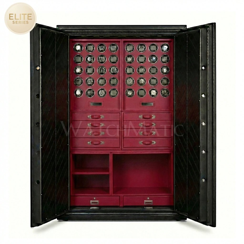 buy Sovereign™ Leather Vault – Dual Door Watch Safe Cabinet at WatchMatic with free shipping