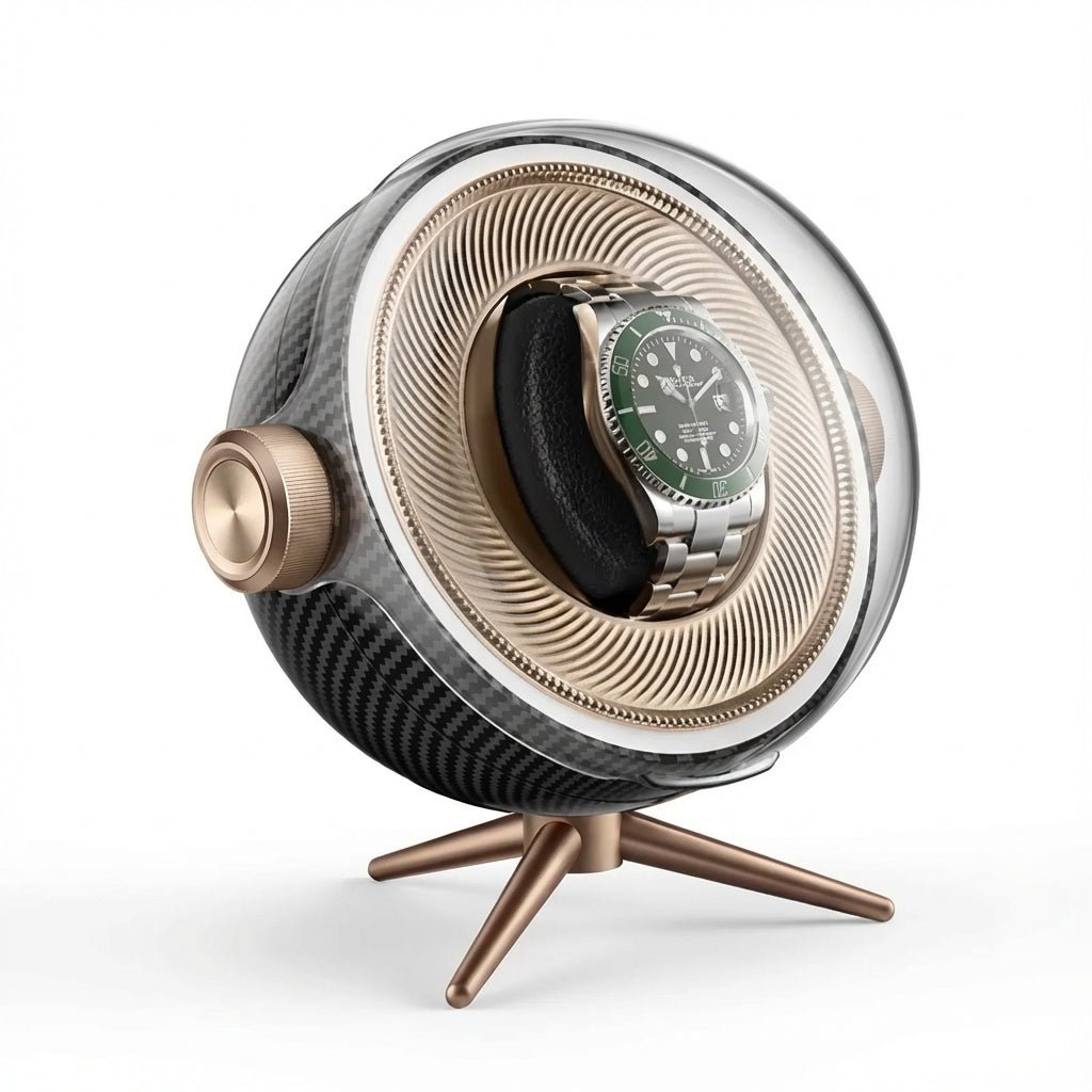 WATCHMATIC Zeno Luxury Single Watch Winder 14:3508501 Bit-Carbon Fiber - WatchMatic