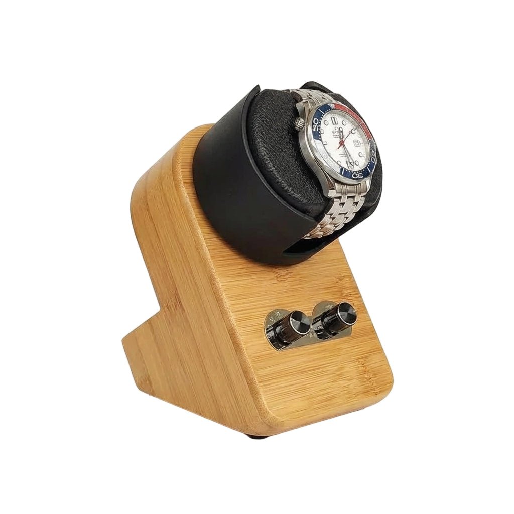 WATCHMATIC Solo Wood Watch Winder 14:350686C-Yellow - WatchMatic
